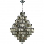 Elegant Lighting Maxime 20 Light Chrome Chandelier Golden Teak (Smoky) Royal Cut Crystal