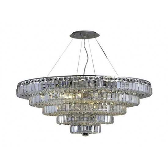 Elegant Lighting Maxime 17 Light Chrome Chandelier Clear Royal Cut Crystal