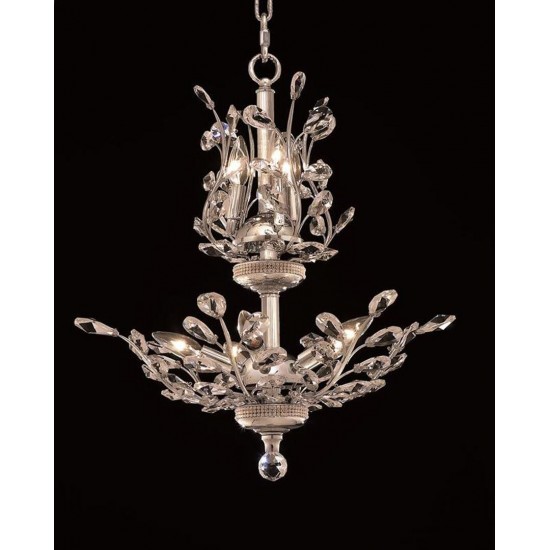 Elegant Lighting Orchid 8 Light Chrome Chandelier Clear Spectra Swarovski Crystal