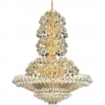 Elegant Lighting Sirius 33 Light Gold Chandelier Clear Royal Cut Crystal