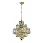 Elegant Lighting Maxime 13 Light Gold Chandelier Clear Swarovski Elements Crystal