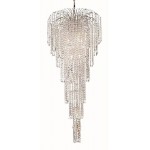 Elegant Lighting Falls 11 Light Chrome Chandelier Clear Elegant Cut Crystal