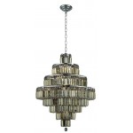 Elegant Lighting Maxime 18 Light Chrome Chandelier Golden Teak (Smoky) Royal Cut Crystal