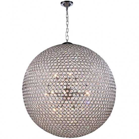 Elegant Lighting Cabaret 2 Light Chrome Wall or Flush Mounts Clear Royal Cut Crystal