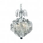 Elegant Lighting Spiral 3 Light Chrome Pendant Clear Royal Cut Crystal