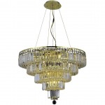 Elegant Lighting Maxime 14 Light Gold Chandelier Clear Swarovski Elements Crystal