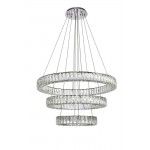 Elegant Lighting Monroe Integrated Led Chip Light Chrome Chandelier Clear Royal Cut Crystal