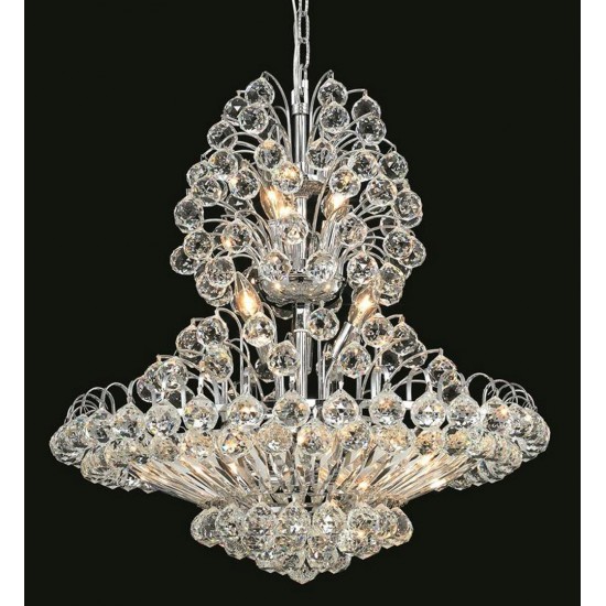 Elegant Lighting Sirius 14 Light Chrome Chandelier Clear Swarovski Elements Crystal