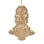 Elegant Lighting Sirius 22 Light Gold Chandelier Clear Elegant Cut Crystal