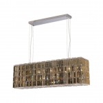 Elegant Lighting Maxime 8 Light Chrome Chandelier Golden Teak (Smoky) Royal Cut Crystal