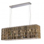 Elegant Lighting Maxime 8 Light Chrome Chandelier Golden Teak (Smoky) Royal Cut Crystal