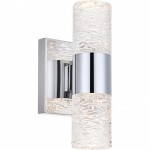 Elegant Lighting Vega 2 Light Chrome Led Wall Sconce