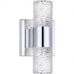 Elegant Lighting Vega 2 Light Chrome Led Wall Sconce