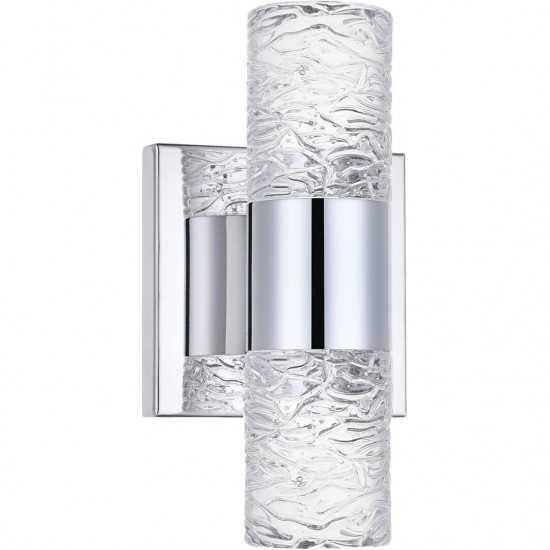 Elegant Lighting Vega 2 Light Chrome Led Wall Sconce