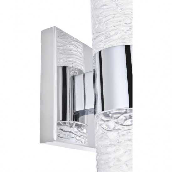 Elegant Lighting Vega 2 Light Chrome Led Wall Sconce