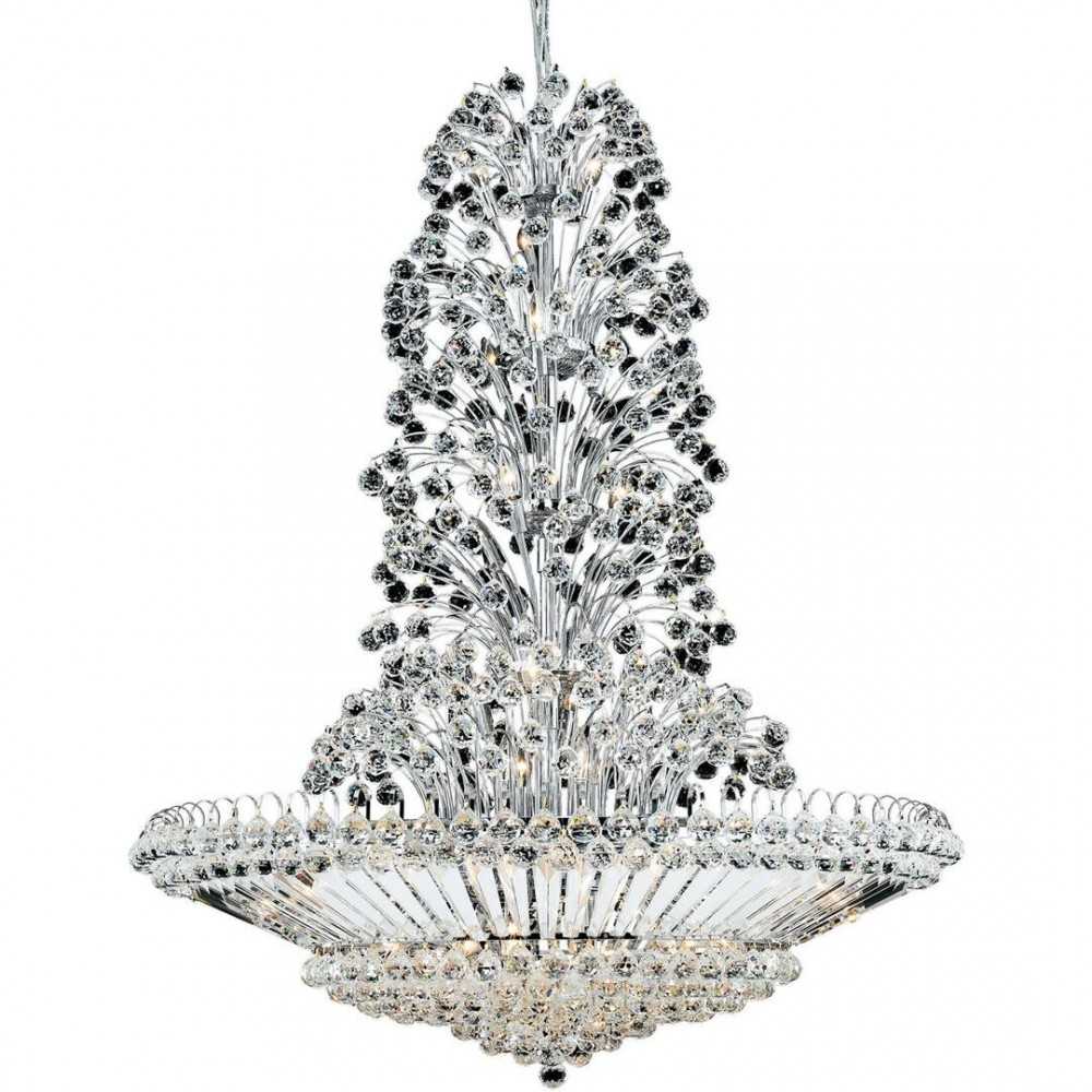 Elegant Lighting Sirius 43 Light Chrome Chandelier Clear Swarovski Elements Crystal