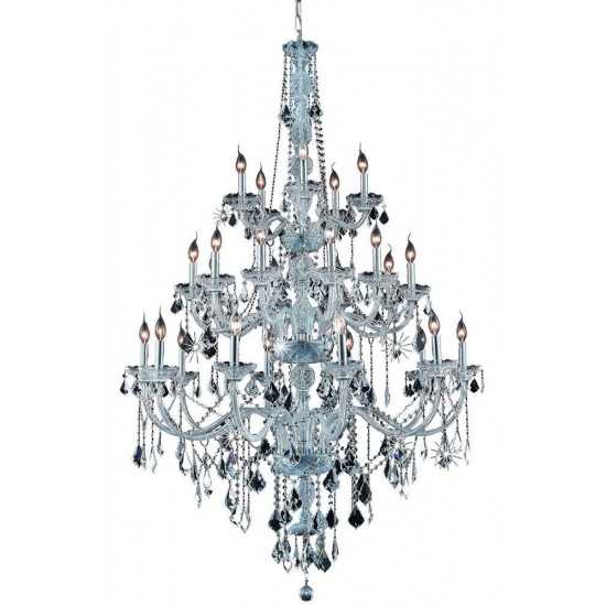 Elegant Lighting Verona 25 Light Chrome Chandelier Clear Swarovski Elements Crystal