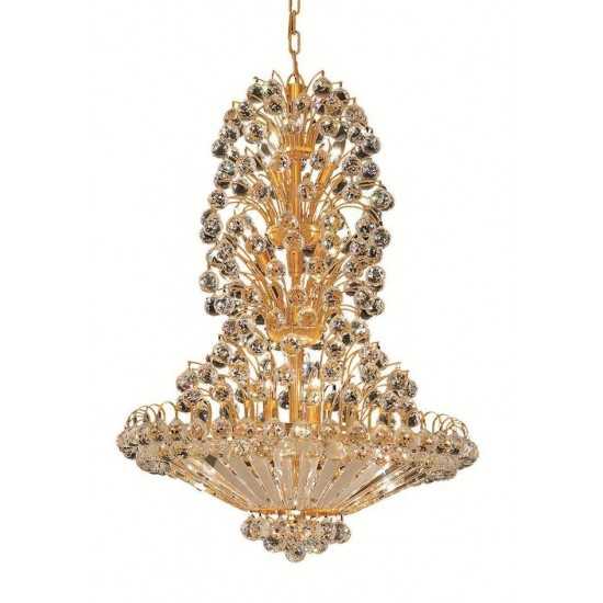 Elegant Lighting Sirius 22 Light Gold Chandelier Clear Swarovski Elements Crystal