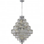 Elegant Lighting Maxime 20 Light Chrome Chandelier Clear Swarovski Elements Crystal