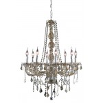 Elegant Lighting Verona 8 Light Golden Teak Chandelier Golden Teak (Smoky) Swarovski Elements Crystal