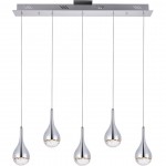 Elegant Lighting Amherst Collection Led 5-Light Chandelier 34In X 4In X 9In Chrome Finish