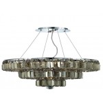 Elegant Lighting Maxime 9 Light Chrome Chandelier Golden Teak (Smoky) Swarovski Elements Crystal
