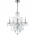 Elegant Lighting Princeton 5 Light Chrome Chandelier Clear Royal Cut Crystal