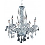 Elegant Lighting Verona 6 Light Chrome Chandelier Clear Elegant Cut Crystal