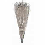 Elegant Lighting Falls 15 Light Chrome Chandelier Clear Elegant Cut Crystal