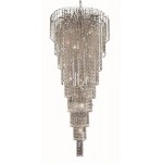 Elegant Lighting Falls 15 Light Chrome Chandelier Clear Elegant Cut Crystal