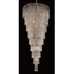 Elegant Lighting Falls 15 Light Chrome Chandelier Clear Elegant Cut Crystal