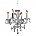 Elegant Lighting Princeton 4 Light Chrome Pendant Clear Royal Cut Crystal