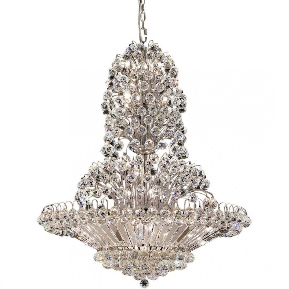 Elegant Lighting Sirius 33 Light Chrome Chandelier Clear Elegant Cut Crystal