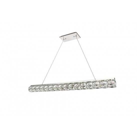 Elegant Lighting Valetta Integrated Led Chip Light Chrome Chandelier Clear Royal Cut Crystal