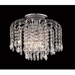 Elegant Lighting Falls 4 Light Chrome Flush Mount Clear Elegant Cut Crystal