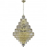 Elegant Lighting Maxime 30 Light Gold Chandelier Clear Royal Cut Crystal