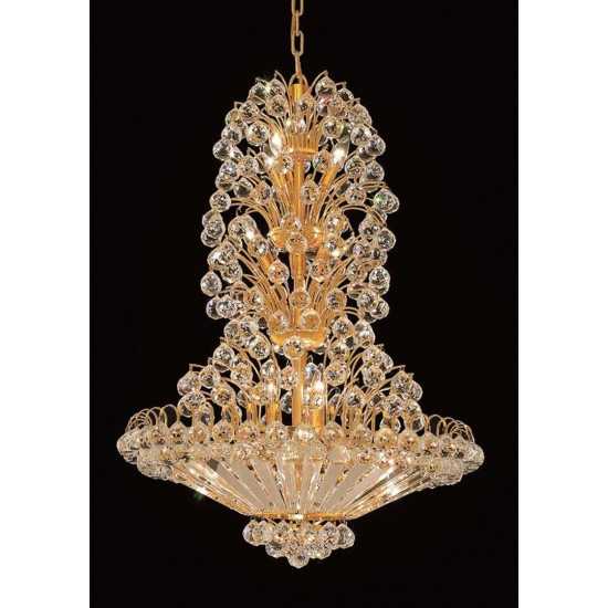 Elegant Lighting Sirius 22 Light Gold Chandelier Clear Royal Cut Crystal