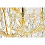 Elegant Lighting Maria Theresa 84 Light Gold Chandelier With Clear Tear Drop Crystals Clear Spectra Swarovski Crystal