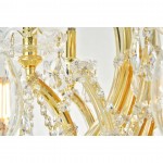 Elegant Lighting Maria Theresa 84 Light Gold Chandelier With Clear Tear Drop Crystals Clear Spectra Swarovski Crystal