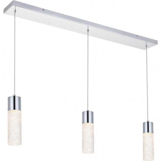 Elegant Lighting Constellation 3 Light Chrome Led Pendant