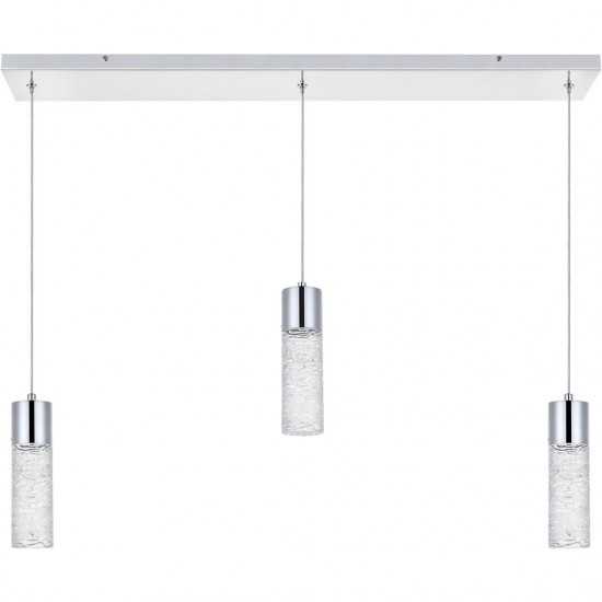 Elegant Lighting Constellation 3 Light Chrome Led Pendant