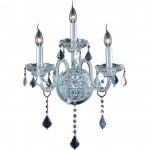 Elegant Lighting Verona 3 Light Chrome Wall Sconce Clear Elegant Cut Crystal