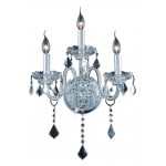 Elegant Lighting Verona 3 Light Chrome Wall Sconce Clear Elegant Cut Crystal