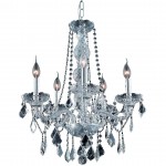 Elegant Lighting Verona 5 Light Chrome Chandelier Clear Royal Cut Crystal