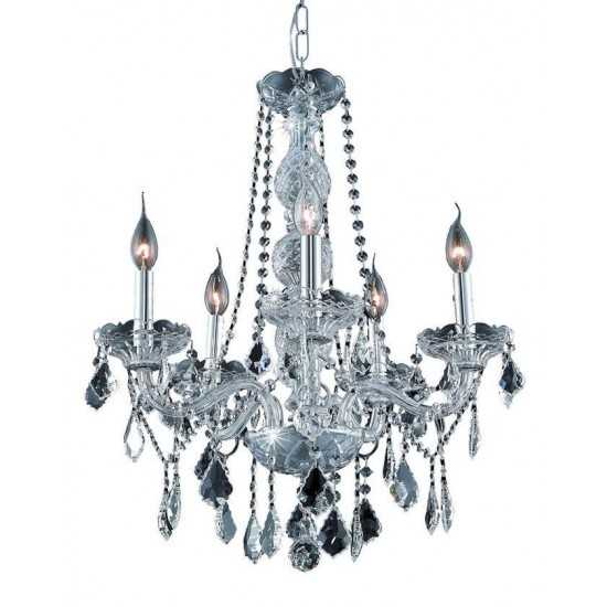 Elegant Lighting Verona 5 Light Chrome Chandelier Clear Royal Cut Crystal