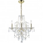 Elegant Lighting Princeton 5 Light Gold Chandelier Clear Royal Cut Crystal