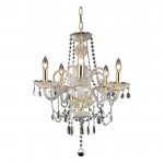 Elegant Lighting Princeton 5 Light Gold Chandelier Clear Royal Cut Crystal