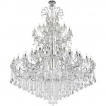 Elegant Lighting Maria Theresa 84 Light Chrome Chandelier With Clear Tear Drop Crystals Clear Royal Cut Crystal