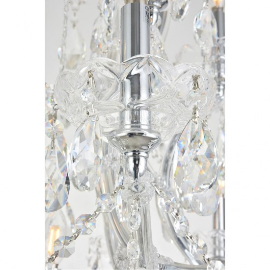 Elegant Lighting Maria Theresa 84 Light Chrome Chandelier With Clear Tear Drop Crystals Clear Royal Cut Crystal