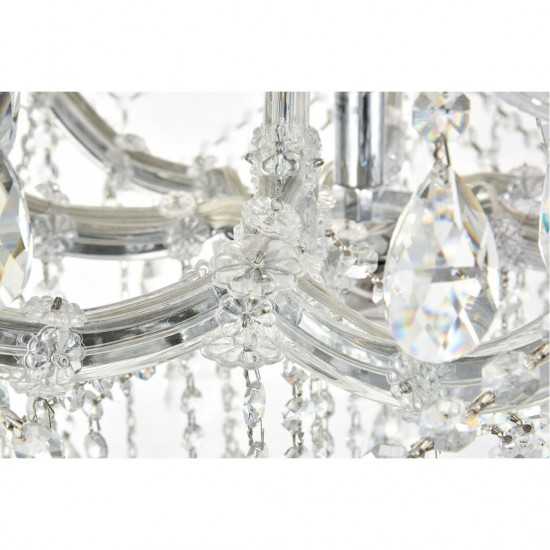 Elegant Lighting Maria Theresa 84 Light Chrome Chandelier With Clear Tear Drop Crystals Clear Royal Cut Crystal